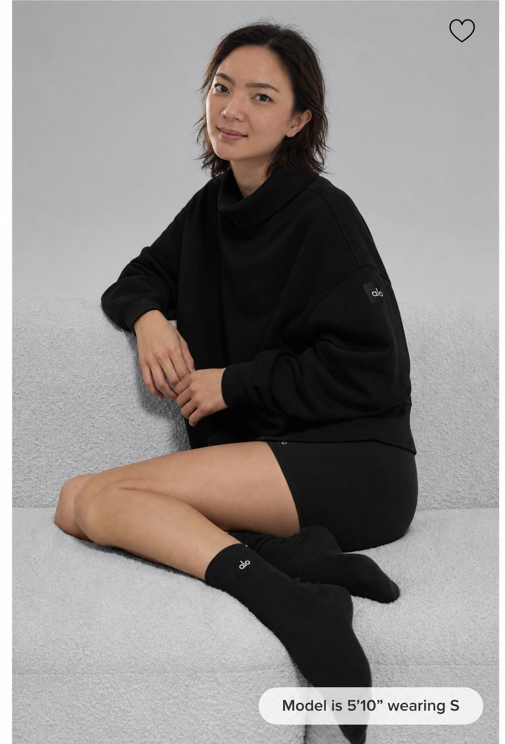 Hazy Mock Neck Pullover black