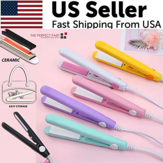 Mini Portable Hair Iron Hair Straightener Curler Professional Hair Irons Ceramic